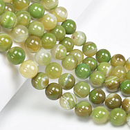 Намистини Агат зелений, Натур. камінь, 10 мм, Круглі, 19 см (BUS-060726)