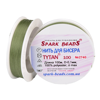 Нить для бисера Титан 100, Оливковая №2740, 100 м (MUL-061355)