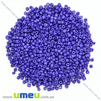 Бісер китайський середній, 8/0, Синій натуральний, 3 мм (BIS-026170)