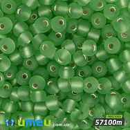 Бісер чеський 4/0, №57100m, Зелений, Блискучий матовий (BIS-034274)