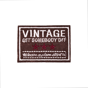 Термоаплікація Vintage, 7х5 см, Коричнева (APL-052530)