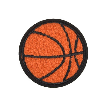Термоаппликация Мяч баскетбольный, 5,5 см, Оранжевая (APL-060091)