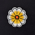 Термоаппликация Цветок, 4 см, Желтая (APL-060017)