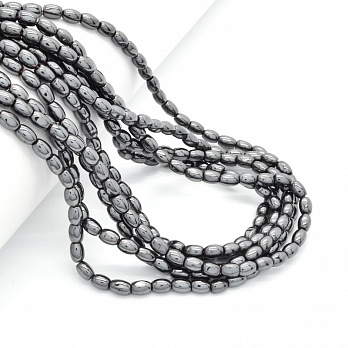 Бусины Гематит, Натур. камень, Рис, 6х4 мм (BUS-051770)