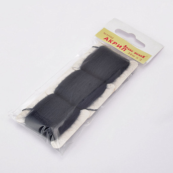 Акриловые нитки, №12102, Черно-синие (MUL-058832)