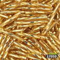 Бисер чешский Стеклярус 20 мм, №17050, Золотистый блестящий скрученный (BIS-058918)