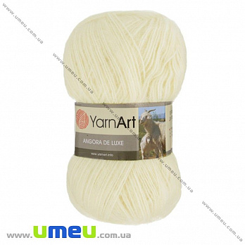 Пряжа YarnArt Angora De Luxe 100 г, 520 м, Кремовая 503, 1 моток (YAR-029530)