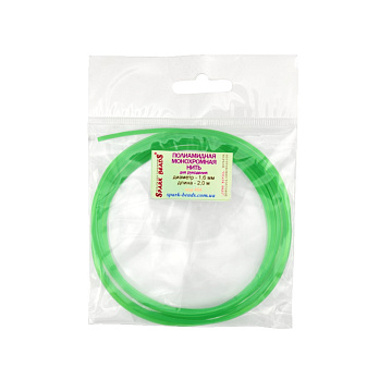 Поліамідна монохромна нитка, 1,6 мм, Салатова (LES-056892)