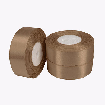 Атласна стрічка, 25 мм, Коричнева (LEN-056761)