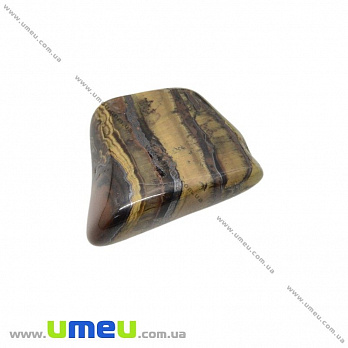 Галтовка Тигровый глаз с гематитом, 25х21х8 мм (POD-026097)