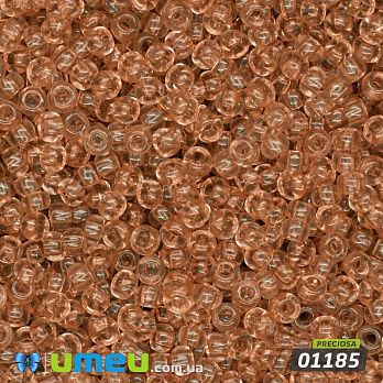 Бісер чеський №740/01185, Помаранчевий, Прозорий, 10/0 (BIS-047735)