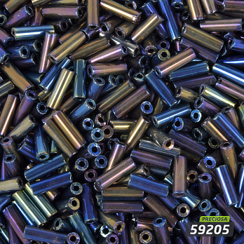 Бісер чеський Стеклярус 3, №59205, Ірис синій, 7 мм (BIS-058911)