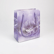 Подарочный пакет Роса, 14х12х6 см, Сиреневый (UPK-060067)