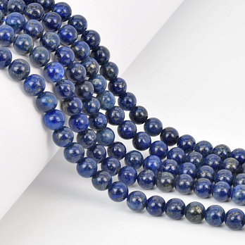 Намистини Ляпіс Лазурит, Натур. камінь, 6,5 мм, Круглі (BUS-058081)