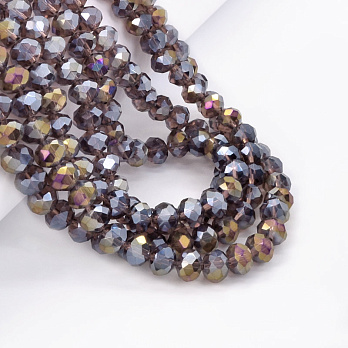 Намистини ронделі, 8х6 мм, Аметистовий АВ (BUS-052180)