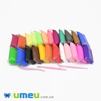 Набір повітряного пластиліну зі стеками, 24 кольору (GLN-041103)