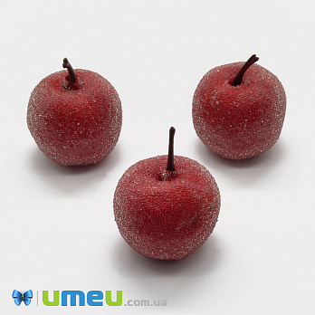 Яблоко большое в сахаре, 35х30 мм, Красное (DIF-040339)