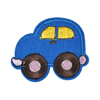 Термоаппликация детская Машинка, 6,5х5,5 см, Синяя (APL-022227)
