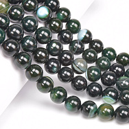 Намистини Агат зелений, Натур. камінь, 10 мм, Круглі, 19 см (BUS-060724)