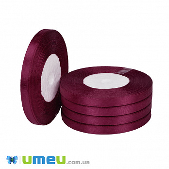 Атласная лента, 6 мм, Бордовая (LEN-050970)