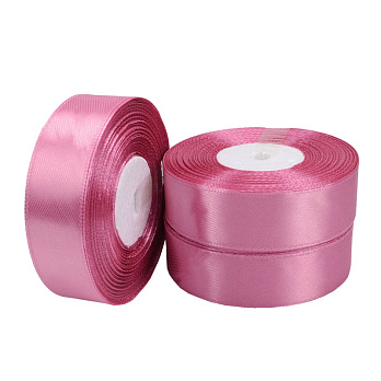 Атласна стрічка, 25 мм, Рожева (LEN-055744)