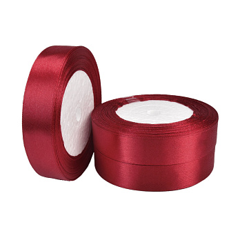 Атласная лента, 20 мм, Красная темная (LEN-060327)