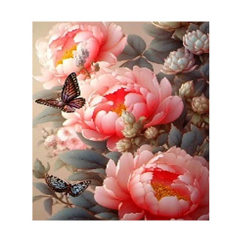 Набір алмазного живопису на підрамнику 50х40 см, Півонії (SXM-056378)