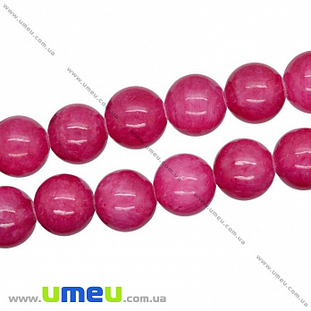 [Архів] Намистина натуральний камінь Нефрит малиновий, 12 мм, Кругла (BUS-016305)