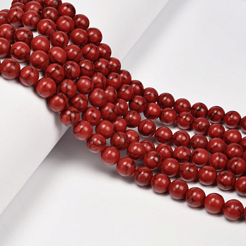 Намистини Говліт пофарбований, Натур. камінь, 8 мм, Круглі (BUS-053968)