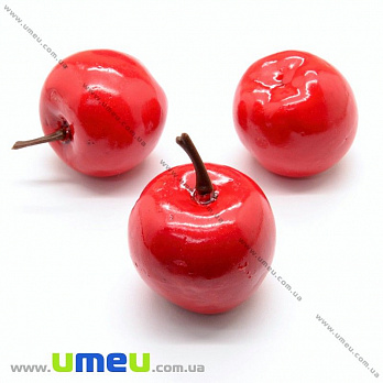 Яблуко велике, 32х35 мм, Червоне (DIF-019871)