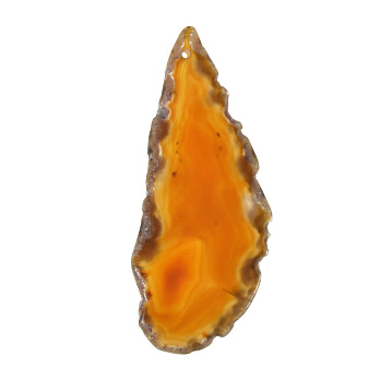 Зріз Агата, Коричневий, 77х32 мм (POD-022115)