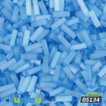 Бисер чешский Стеклярус 3, №05134, Сатин голубой, 7 мм (BIS-050516)