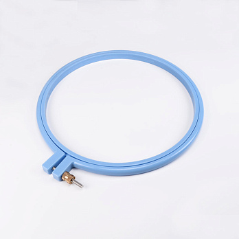 Пяльці пластикові HELLO 19 см із металевим гвинтом, Блакитні (MUL-055590)