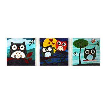 Набір для вишивання нитками, Триптих 5D Сови, 90х30 см (SXM-059124)