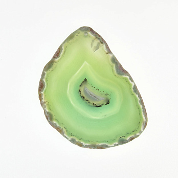 Срез Агата, Зеленый, 70х53 мм (POD-009377)