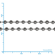 Ланцюг з кульками, Темне срібло, 2 мм, 1 м (ZEP-040227)