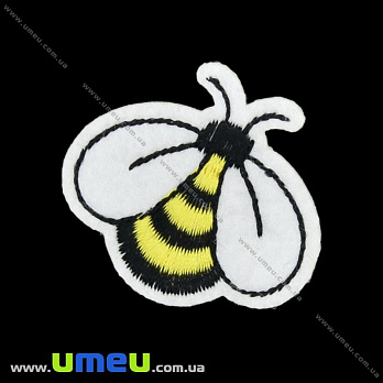 Термоаплікація Бджілка, 4,5х4 см, Біла (APL-024735)