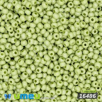 Бісер чеський №834/16486, Оливковий світлий, Перламутровий, 10/0 (BIS-043952)