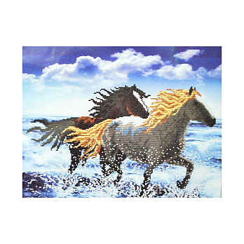Набір для вишивання нитками, 5D Коні, 55х46 см (SXM-059122)