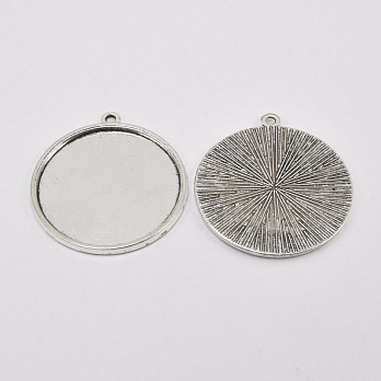 Основа кругла, 37х33 мм, 30 мм, Античне срібло (OSN-059456)