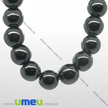 [Архив] Бусина натуральный камень Гематит, 8 мм, Круглая (BUS-004524)