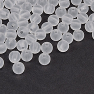 Бусины для сумок ОПТ, Акриловые матовые, Круглые, 6 мм, Белые (BUS-059799)