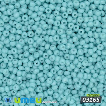 Бісер чеський №246/03165, Блакитний, Натуральний, 10/0 (BIS-014146)