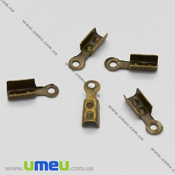 Затискачі, 8х2.5 мм, Антична бронза (ZAG-004654)