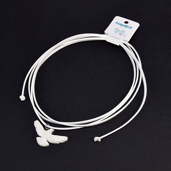 Подвеска Горлица на шнурке, 40х20 мм (BUS-059012)