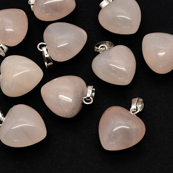 Підвіска Серце, Натур. камінь Авантюрин, 18х15х10 мм (POD-054407)