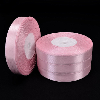 Атласна стрічка, 12 мм, Рожева (LEN-052729)