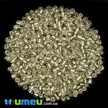 Бісер китайський великий, 6/0, Сірий світлий блискучий, 4 мм (BIS-037719)