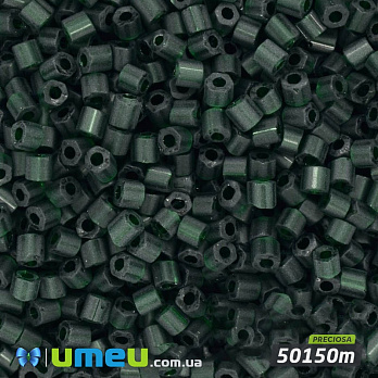 Бисер чешский Рубка 10/0, №50150m, Зеленый т. прозрачный матовый (BIS-024307)