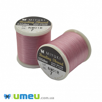 Нить для бисера Miyuki 07, Розовая, 50 м (MUL-045283)